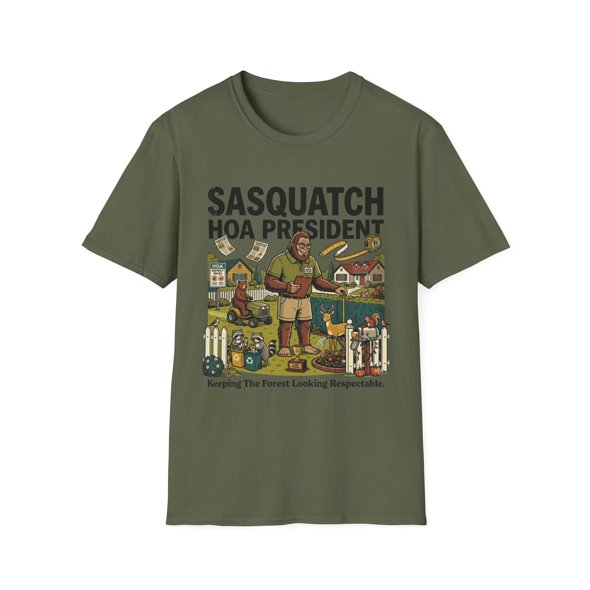 The Sasquatch Suburban HOA President T-Shirt