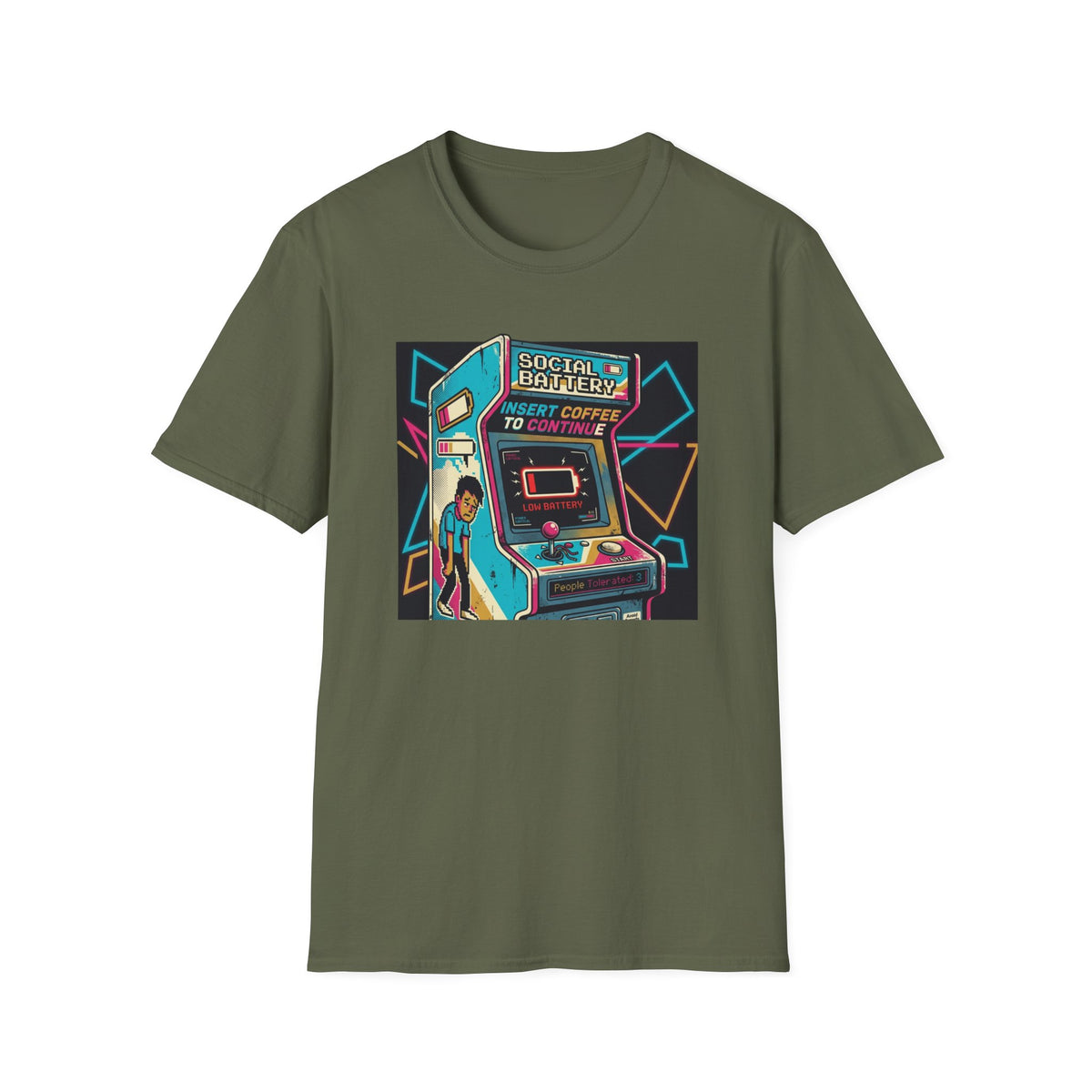 Social Battery Arcade T-Shirt