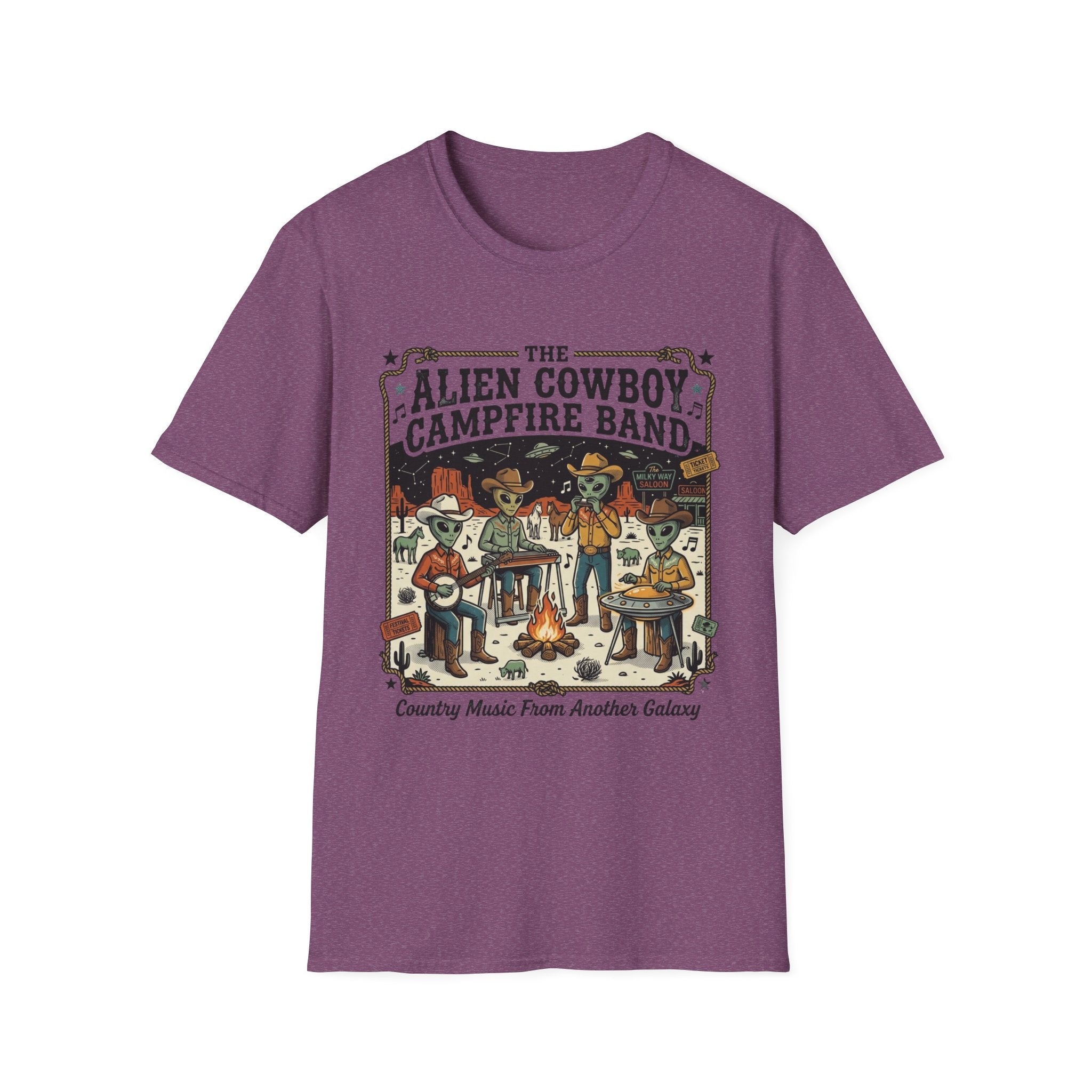 The Alien Cowboy Campfire Band T-Shirt