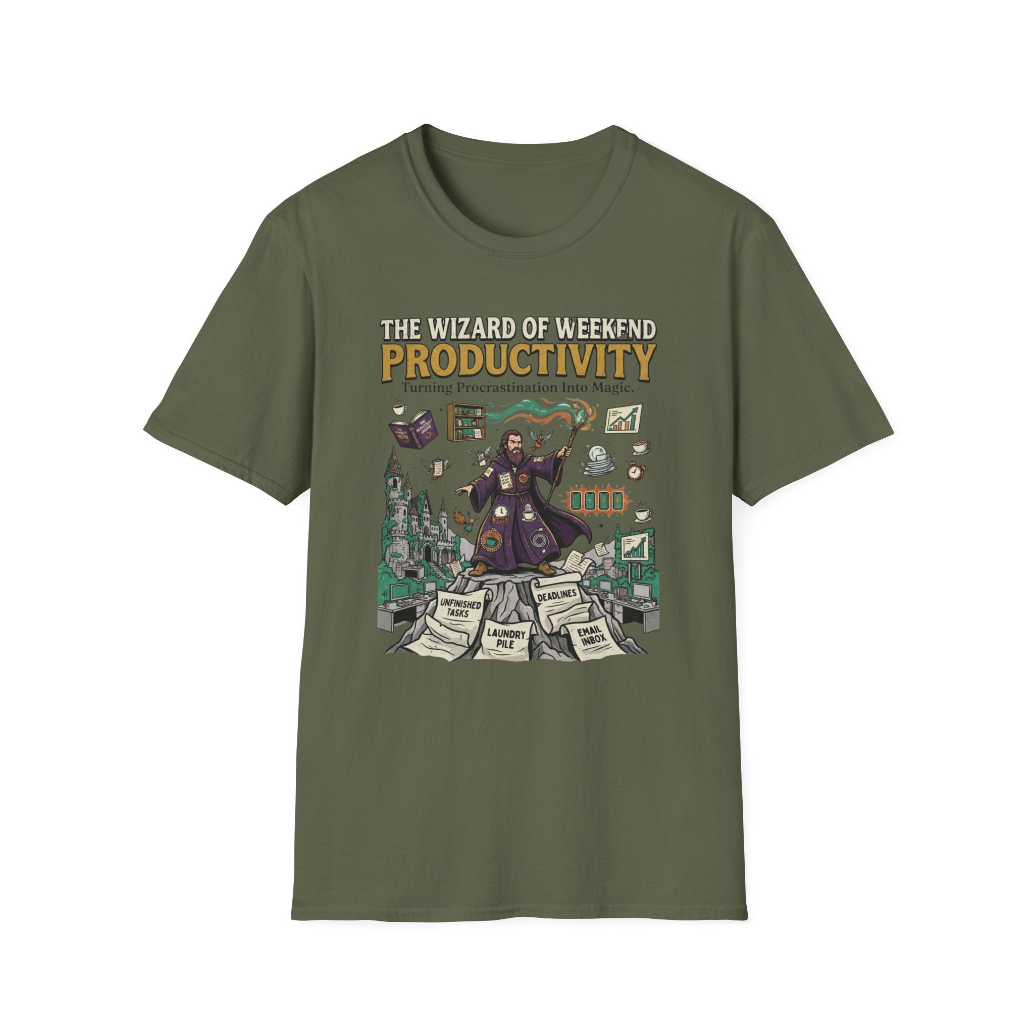 The Wizard of Weekend Productivity T-Shirt