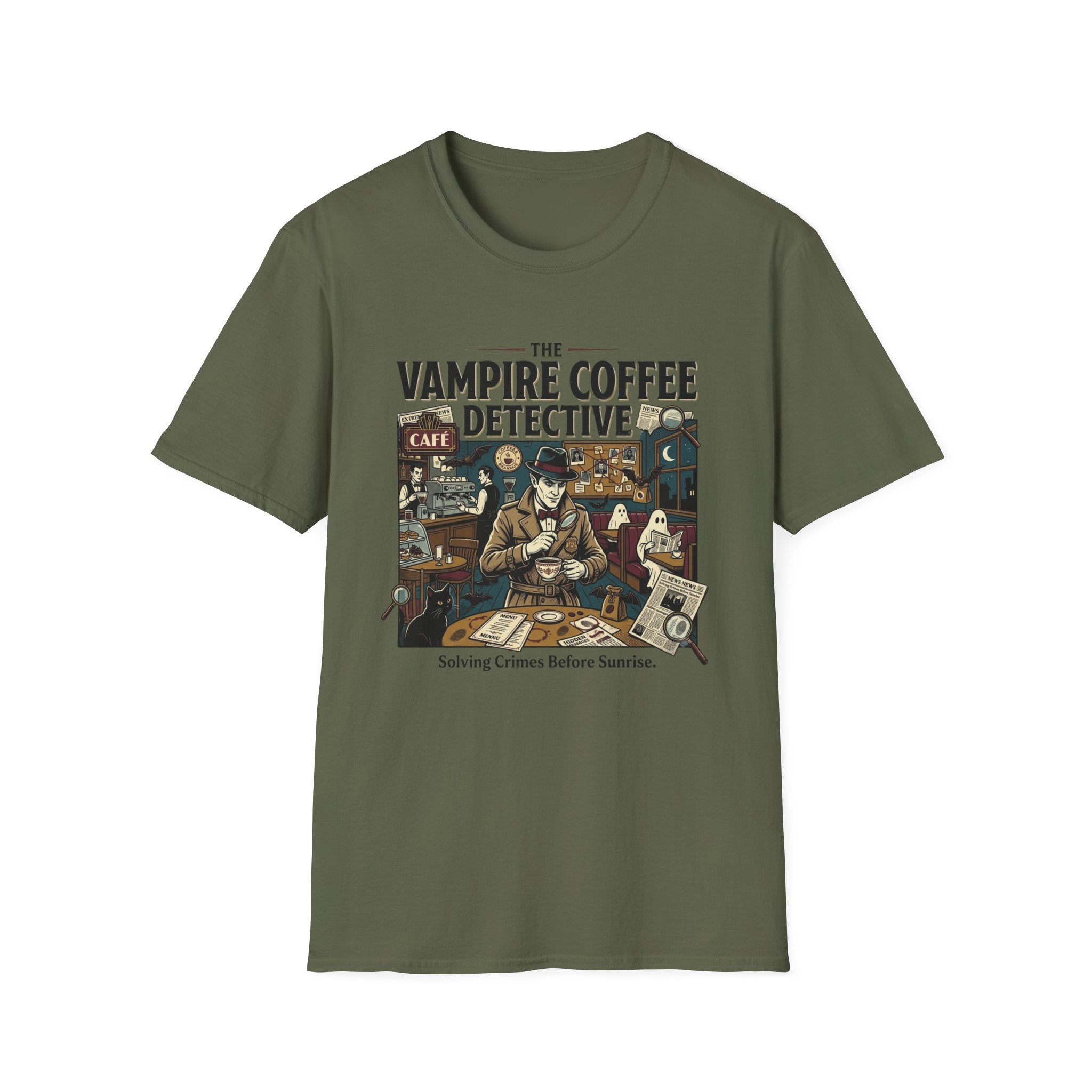 The Vampire Coffee Detective T-Shirt