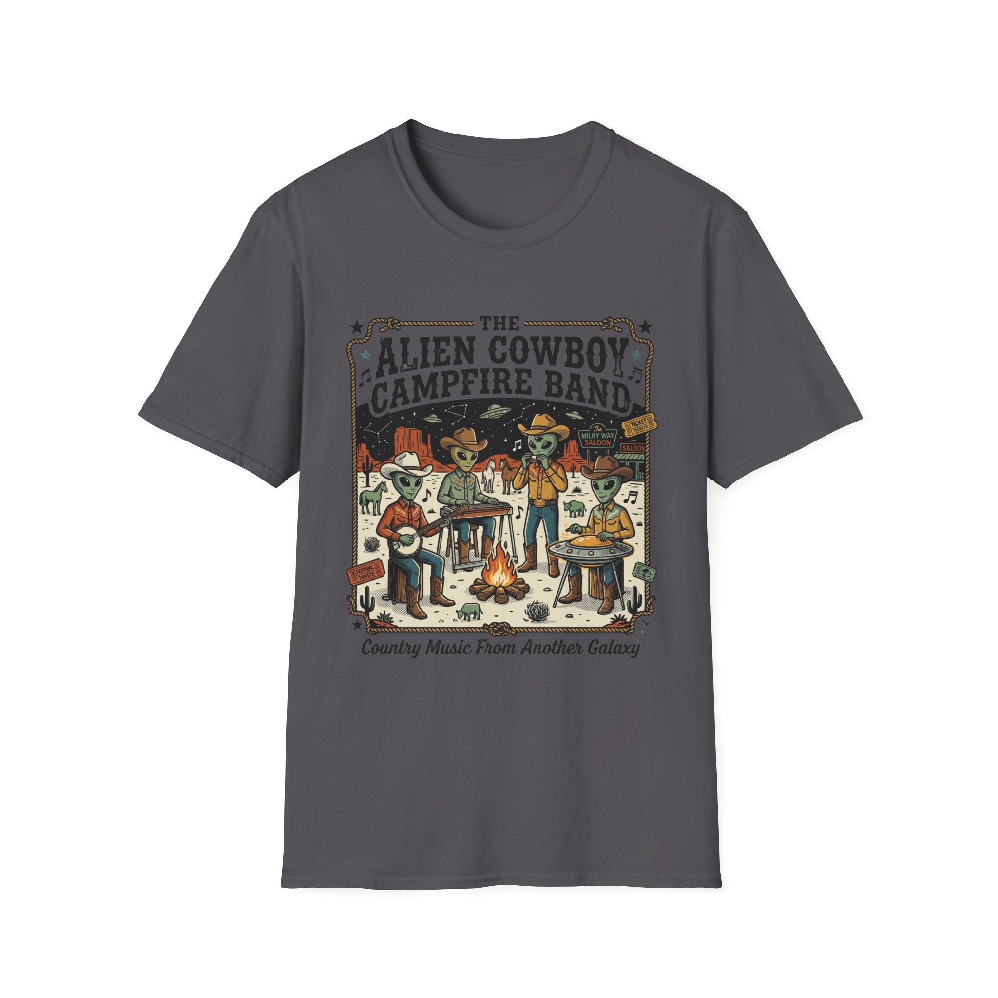 The Alien Cowboy Campfire Band T-Shirt