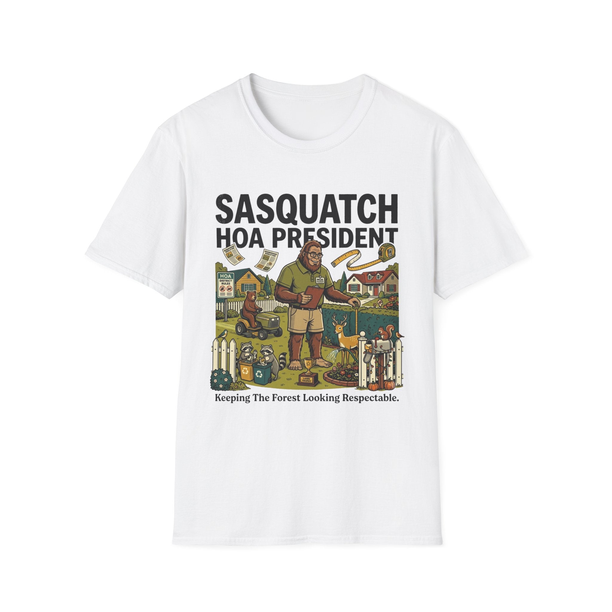 The Sasquatch Suburban HOA President T-Shirt