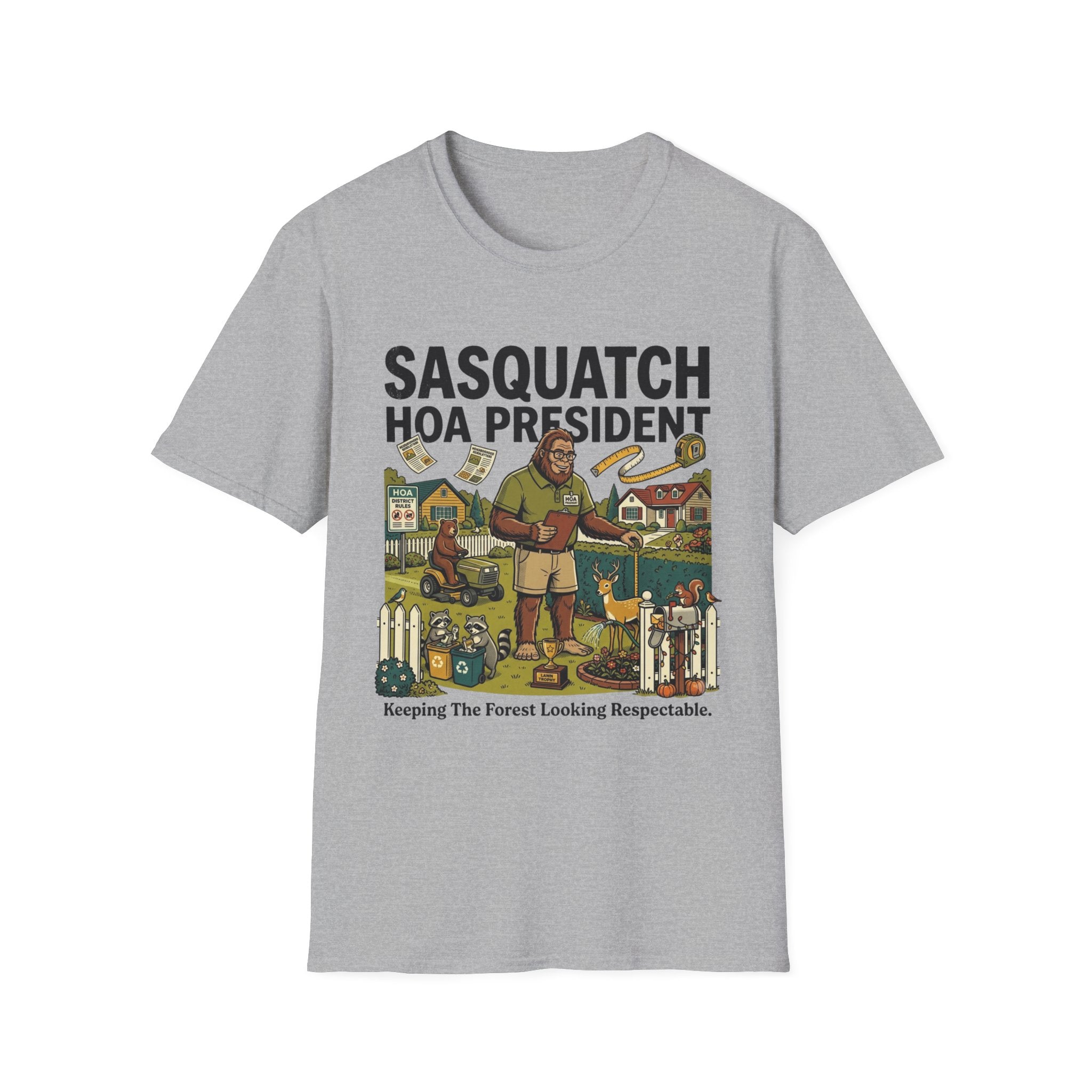 The Sasquatch Suburban HOA President T-Shirt