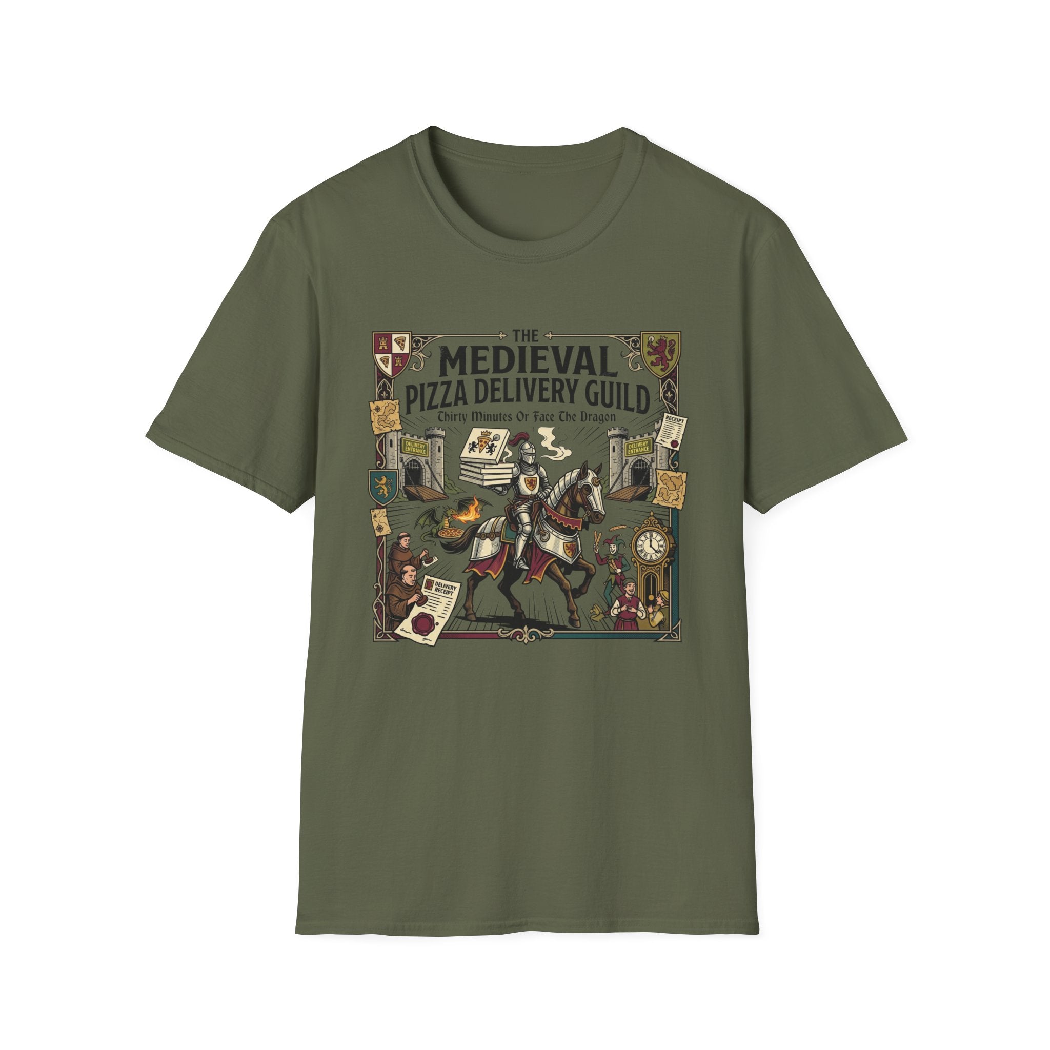 The Medieval Pizza Delivery Guild T-Shirt