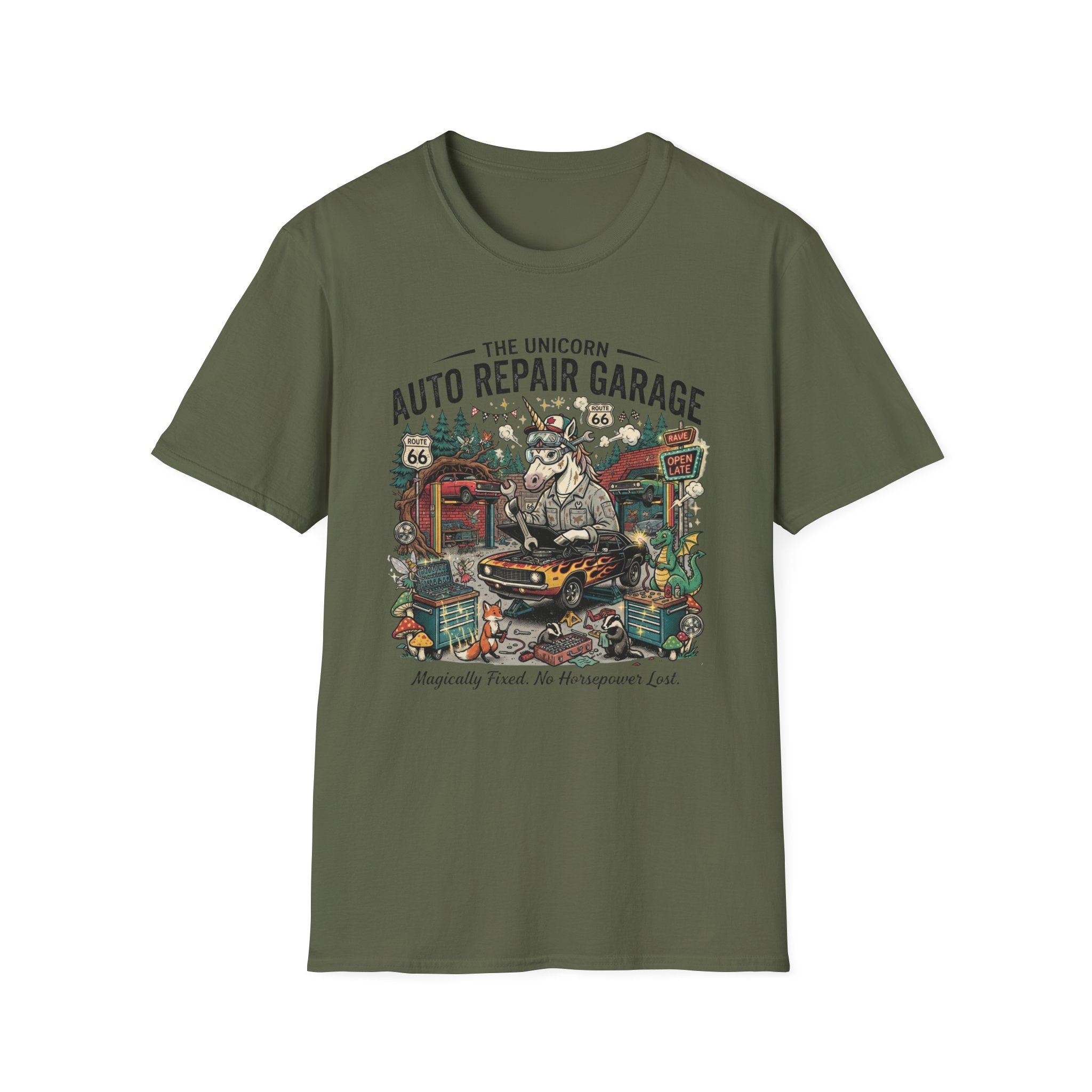 The Unicorn Auto Repair Garage T-Shirt